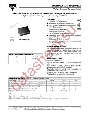 TPSMC16AHE3/9AT datasheet  